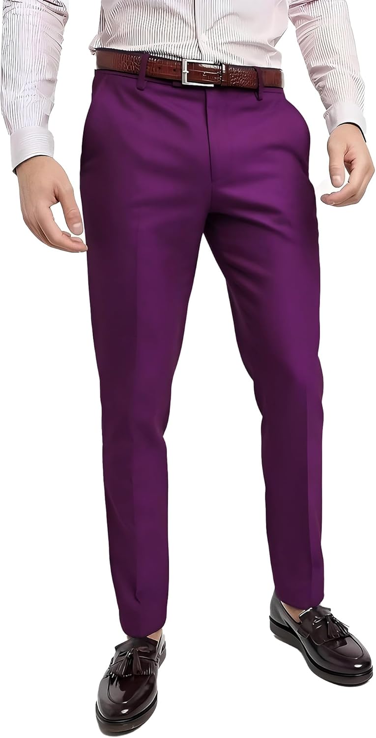 Men's Cozy Hidden Expandable Waist Dress Pants