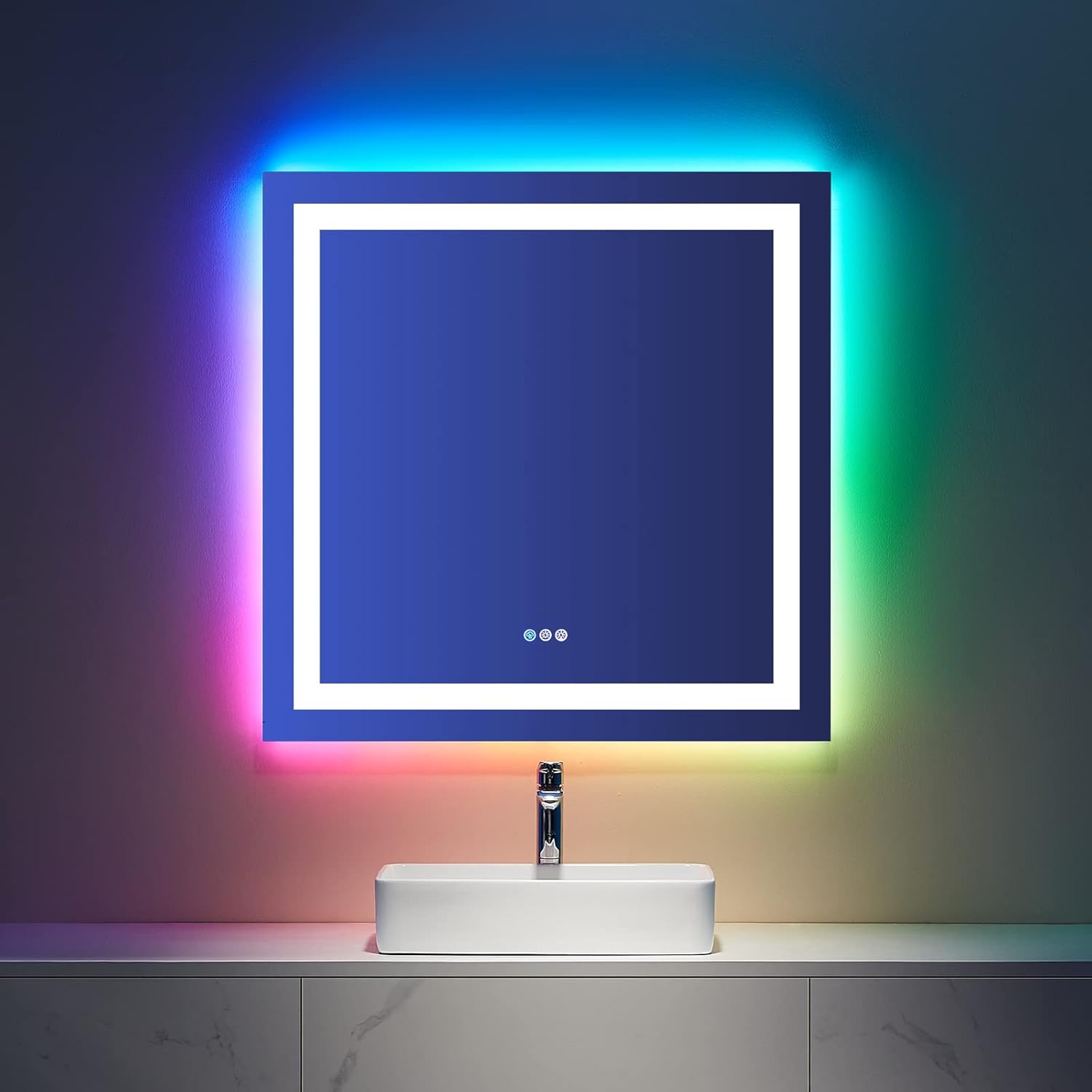 LOAAO 24X32 LED Bathroom Mirror with Lights