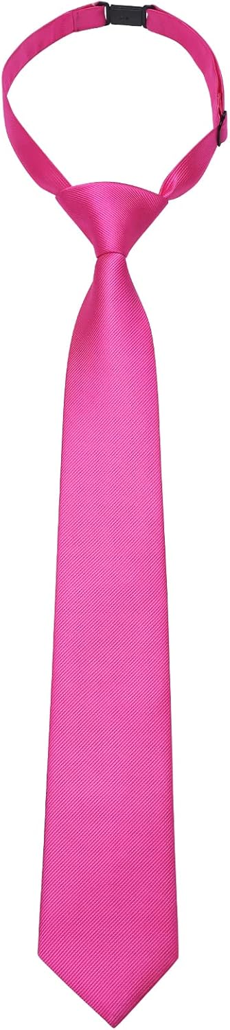 Enlision Boys Ties Solid Color Pre-Tied Kids Necktie