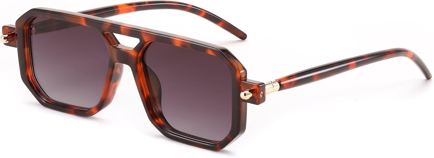 Vintage Flat Aviator Sunglasses for Women Men