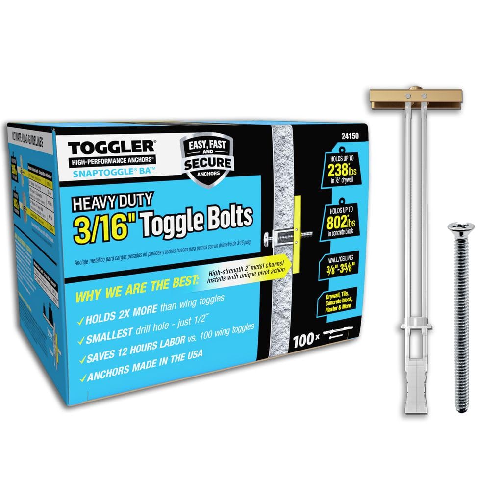 Zinc Plated Toggle Bolts for Hollow Walls