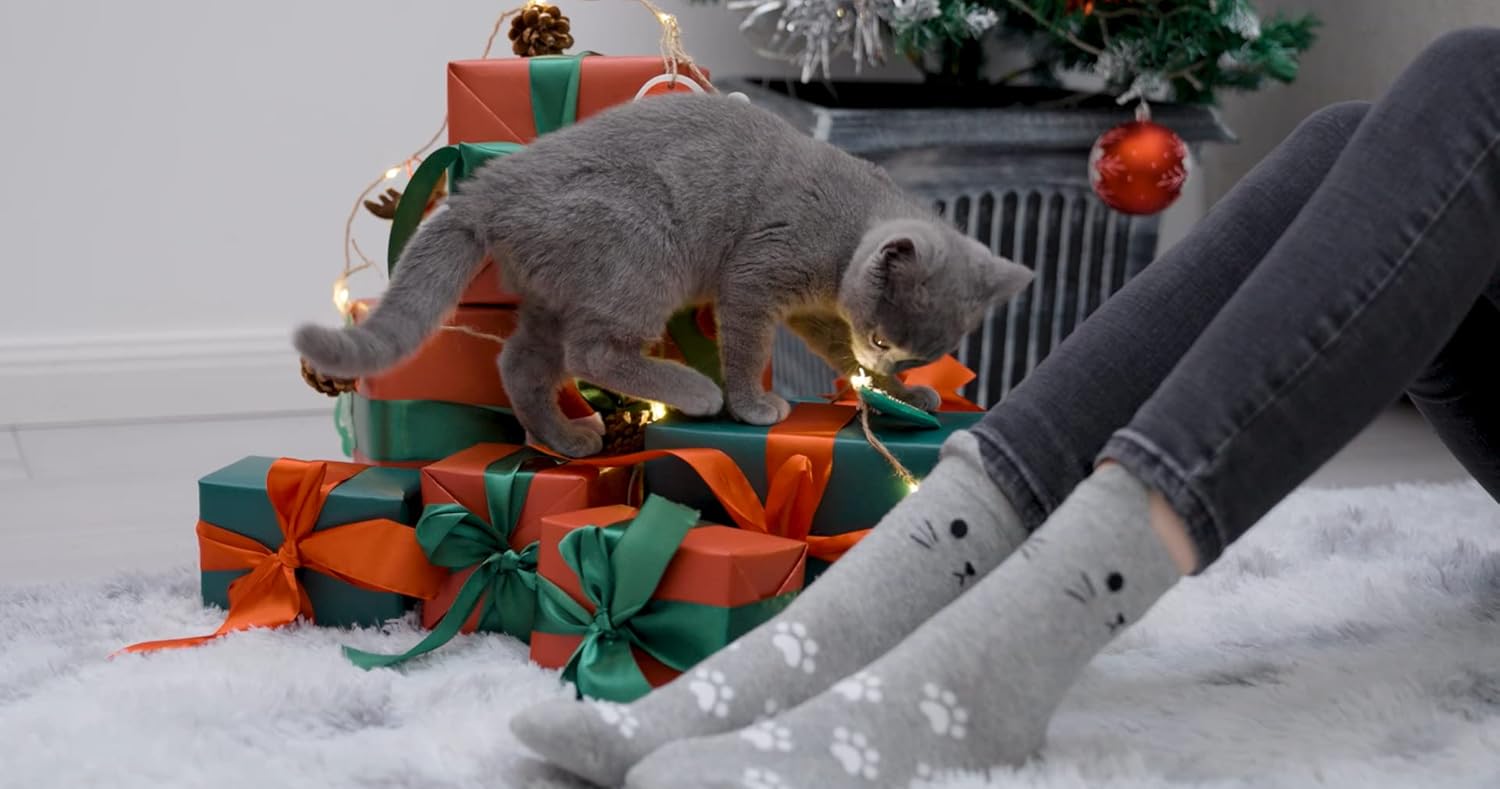 Jeasona Women's Cat Socks Cute Animal Socks