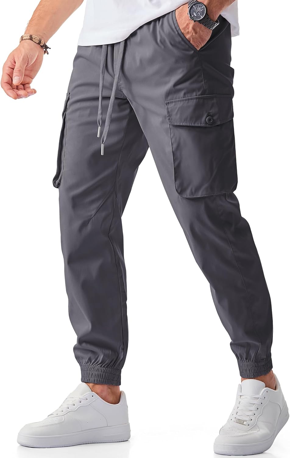 JMIERR Men's Casual Cargo Joggers Pants