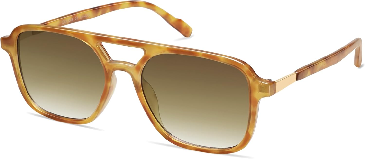 SOJOS Retro Aviator Sunglasses