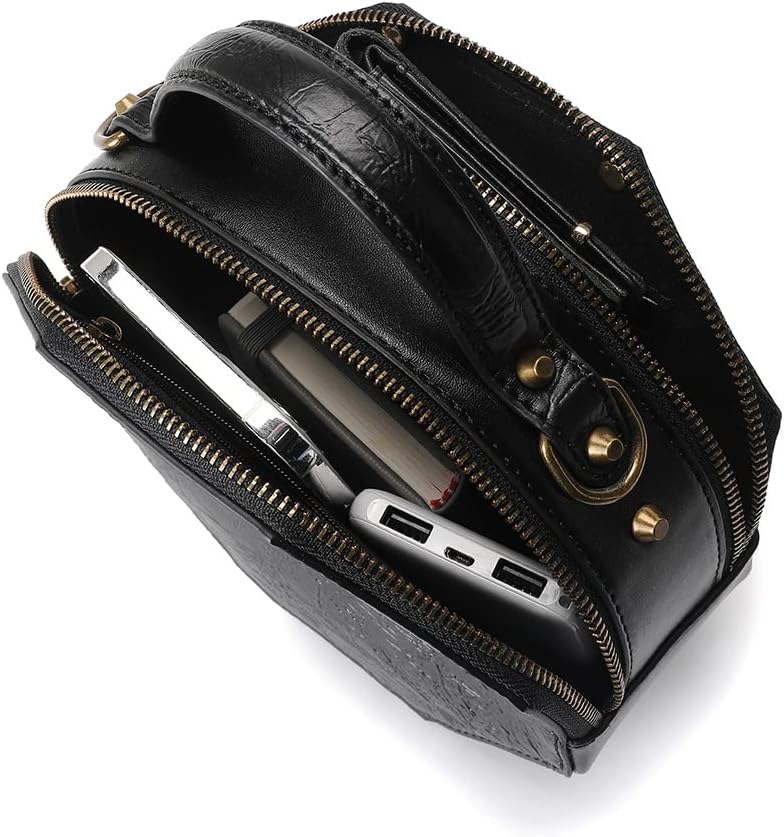 Messenger Bag Leather Retro Briefcase Shoulder Purse