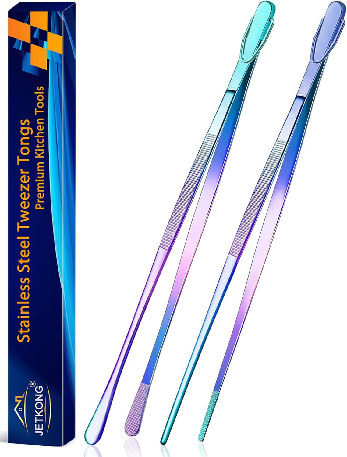 JETKONG Kitchen Tweezers Fine Tweezer Tongs