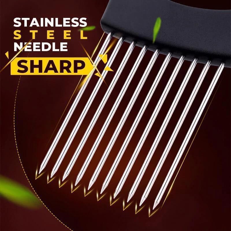 Stainless Steel Onion Slice Holder Vegetable Cutter