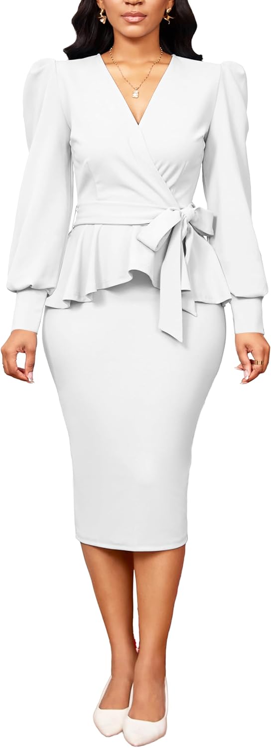 Women’s Ruffle Sleeve Business Dress