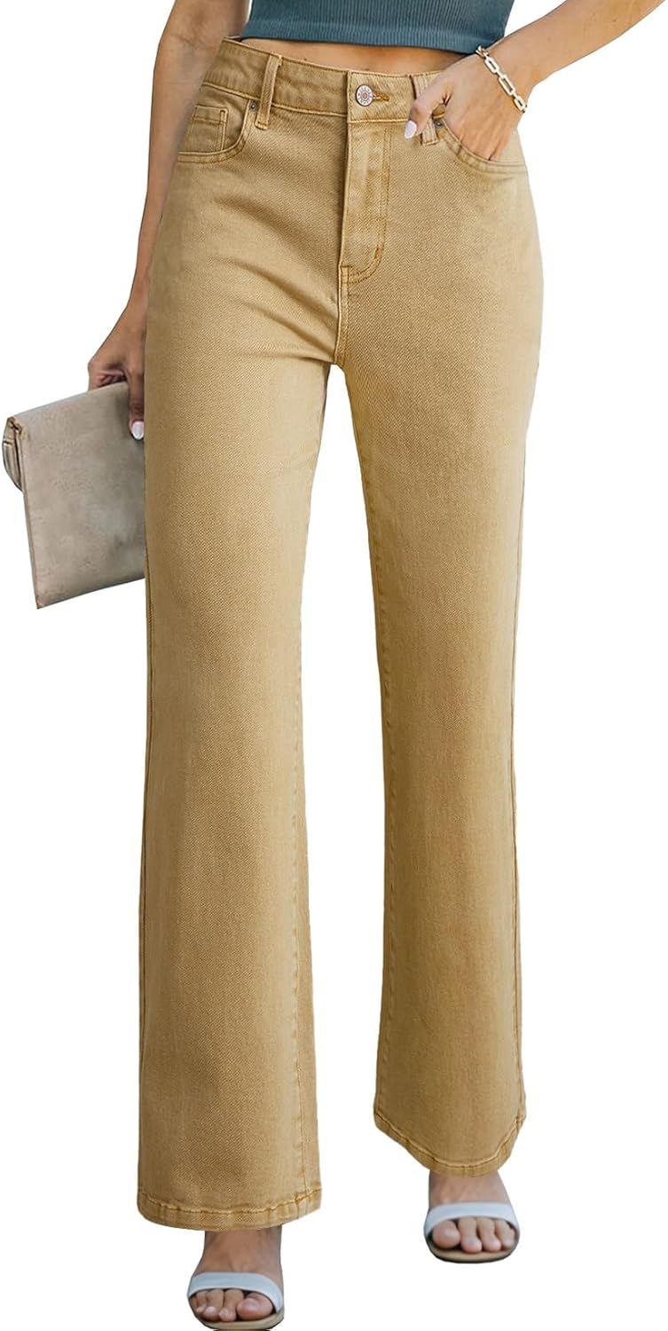 Sidefeel Women's Wide Leg Jeans Pants