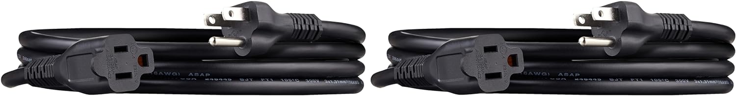 Extension Cord, 25 Ft, 3 Prong Outlet Extender