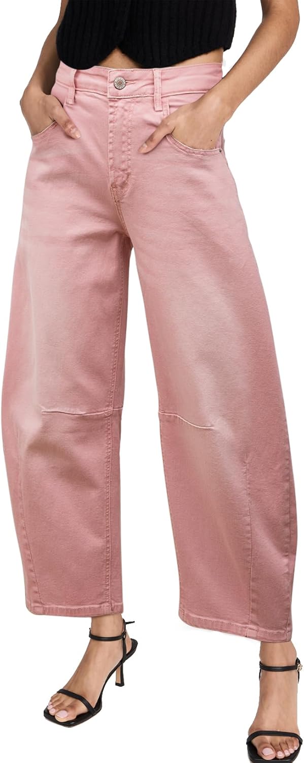 Sidefeel Women's Barrel Jeans Wide Leg Denim Pants