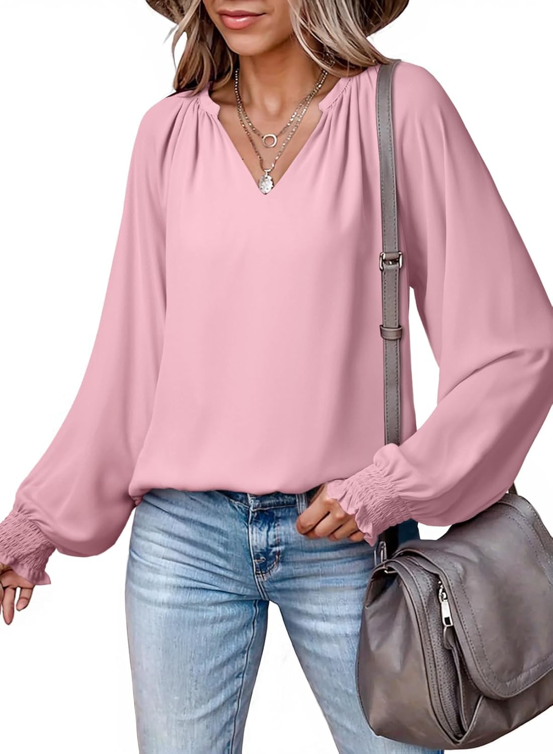 Long Sleeve Chiffon Floral Top Women