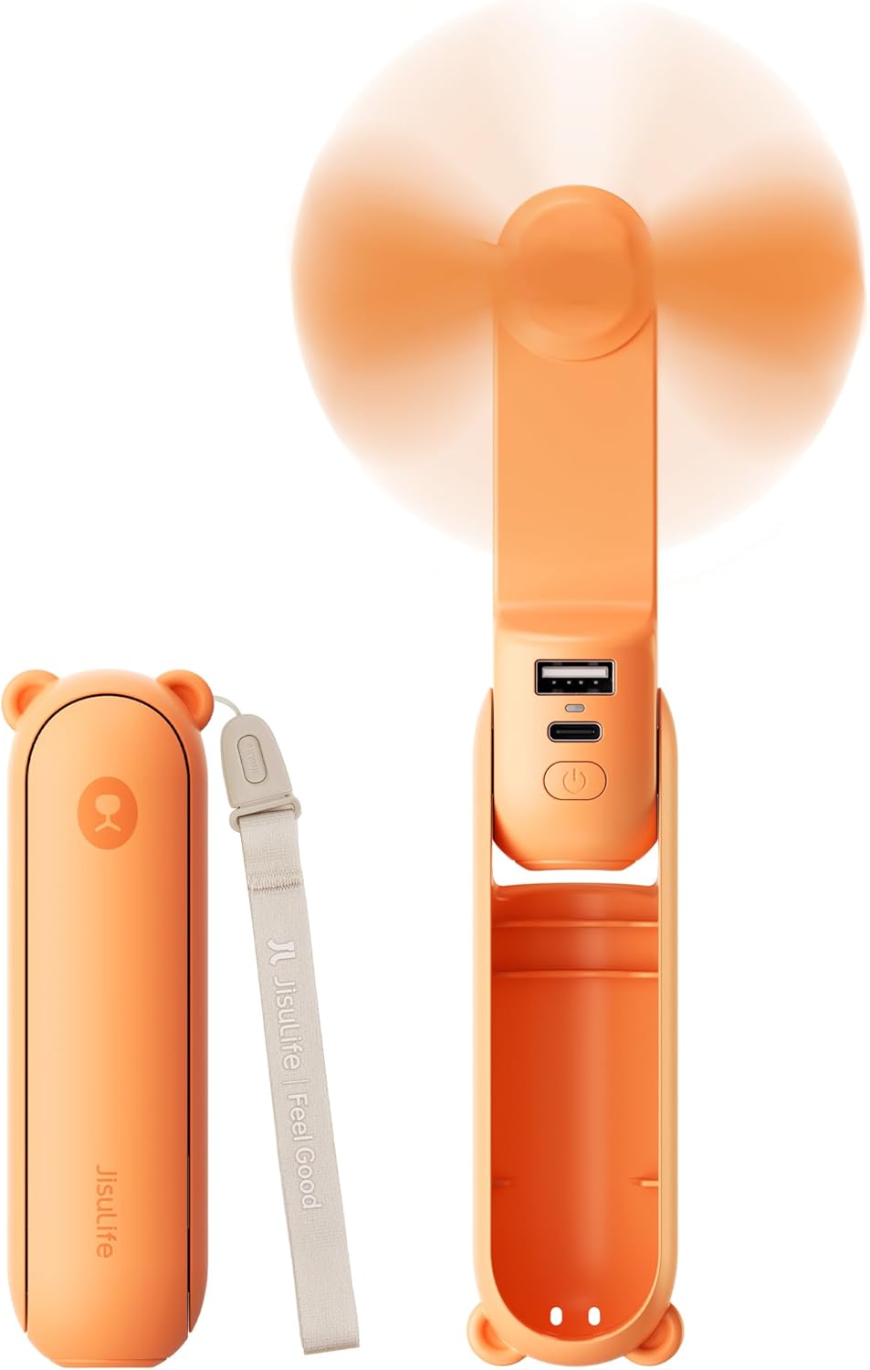 JISULIFE Handheld Mini Fan with Power Bank