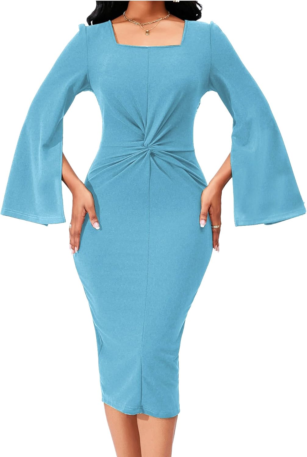Women’s Ruffle Sleeve Business Dress