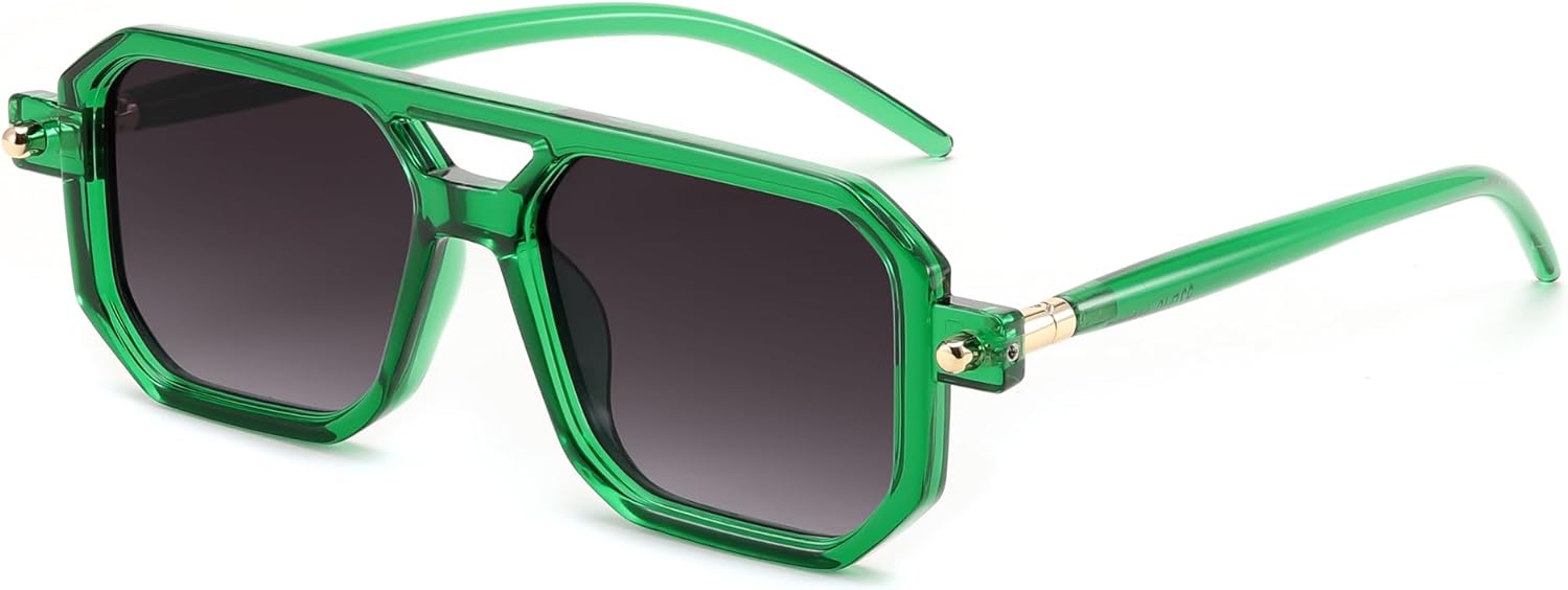 Vintage Flat Aviator Sunglasses for Women Men