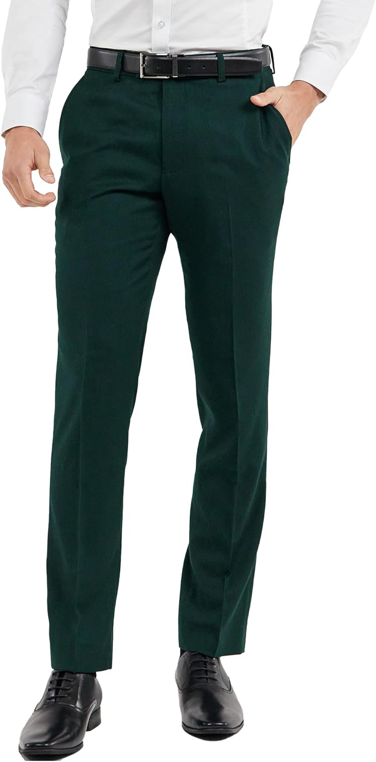 Men's Cozy Hidden Expandable Waist Dress Pants