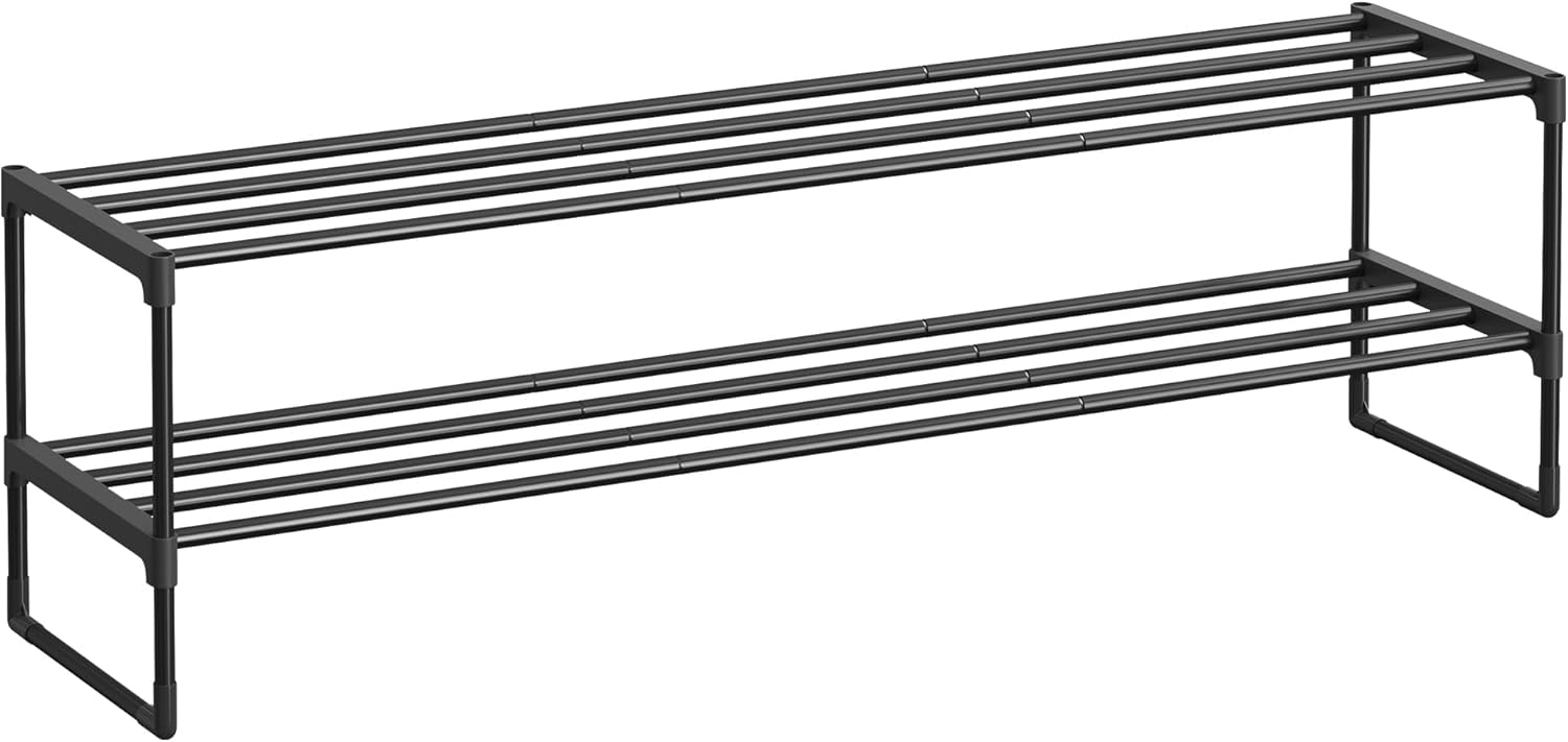 SONGMICS Shoe Rack, 3-Tier Shoe Organizer