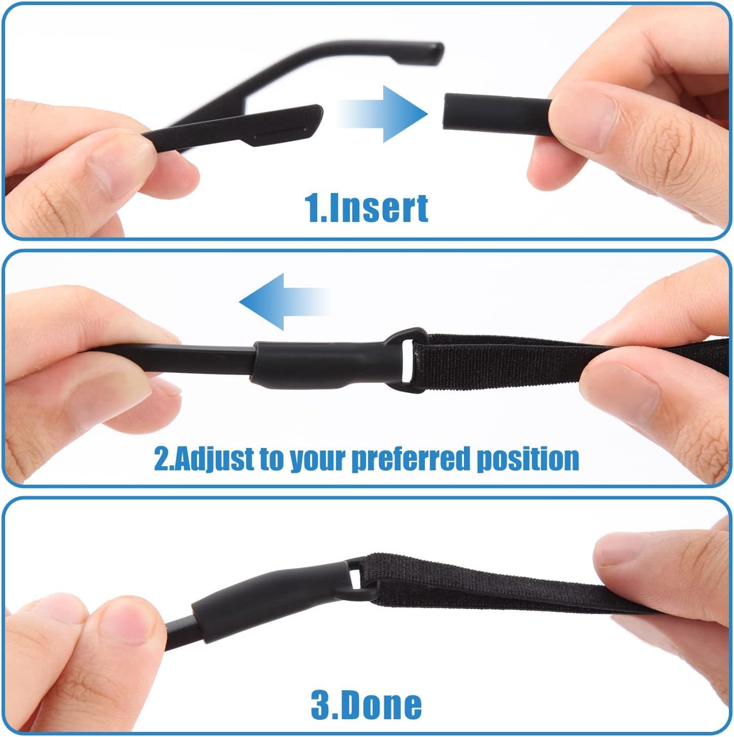 Adjustable Glasses Straps No Tail Eyewear Retainer for Men