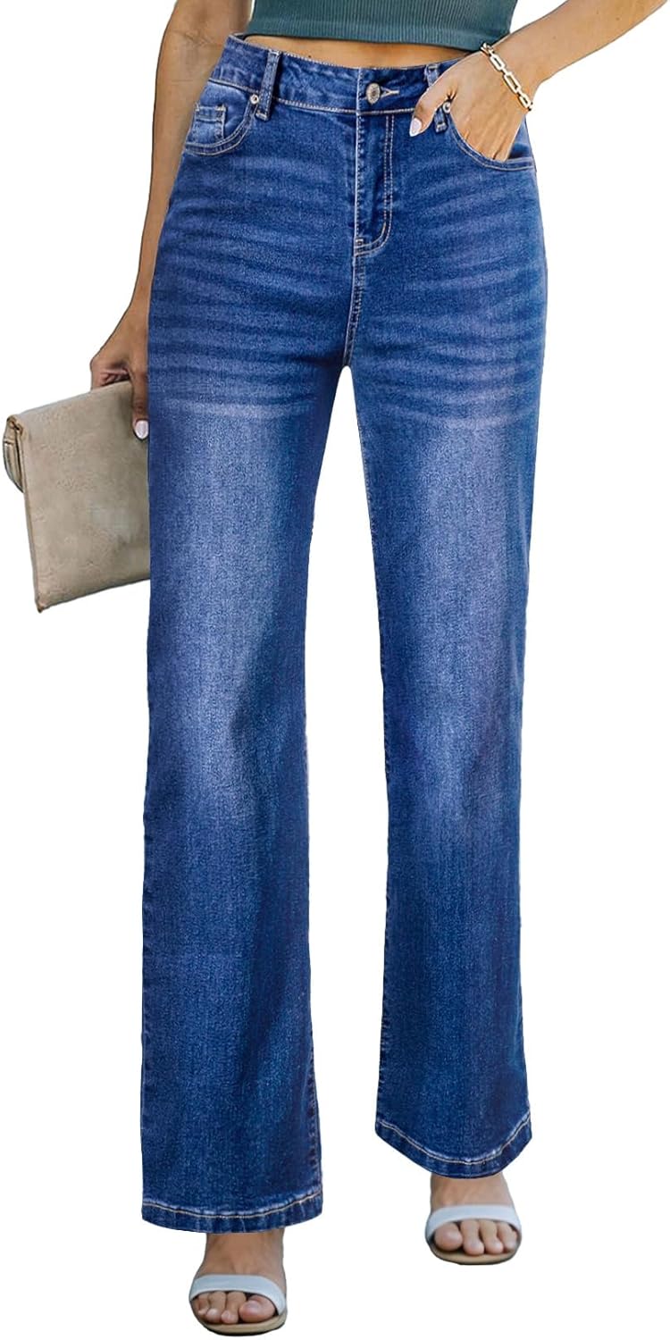 Sidefeel Women's Wide Leg Jeans Pants