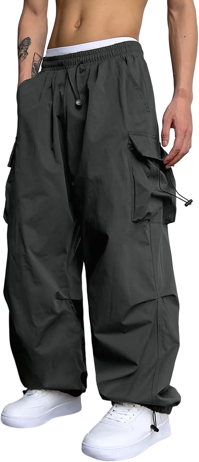 ZAFUL Flat Pocket Parachute Pants for Men