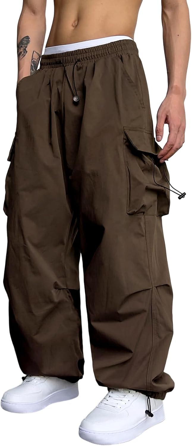 ZAFUL Flat Pocket Parachute Pants for Men