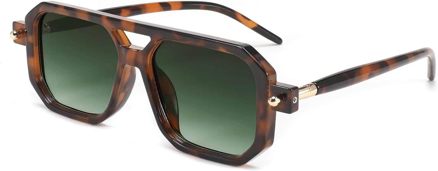 Vintage Flat Aviator Sunglasses for Women Men