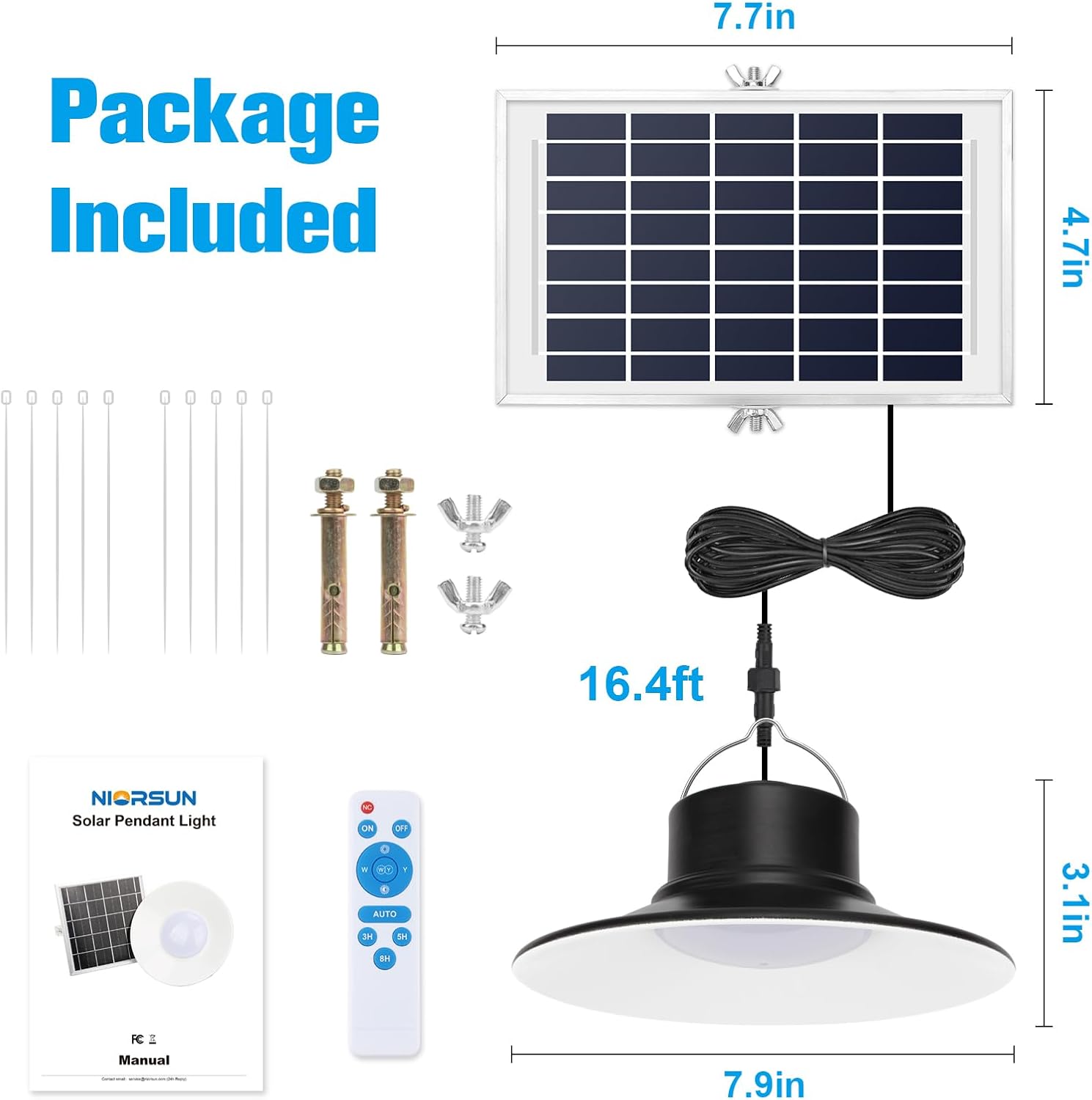NIORSUN Solar Lights Outdoor LED Solar Light