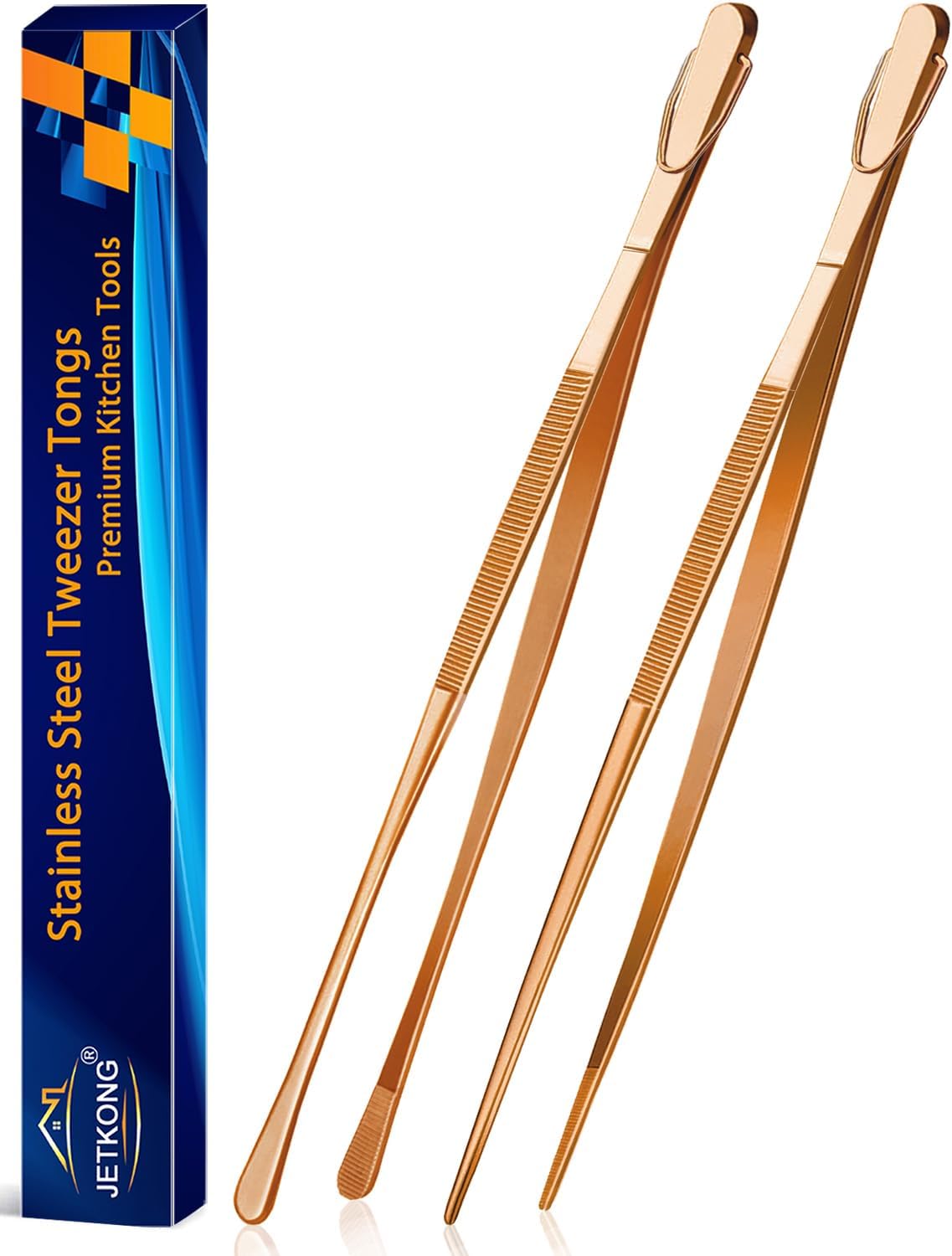 JETKONG Kitchen Tweezers Fine Tweezer Tongs