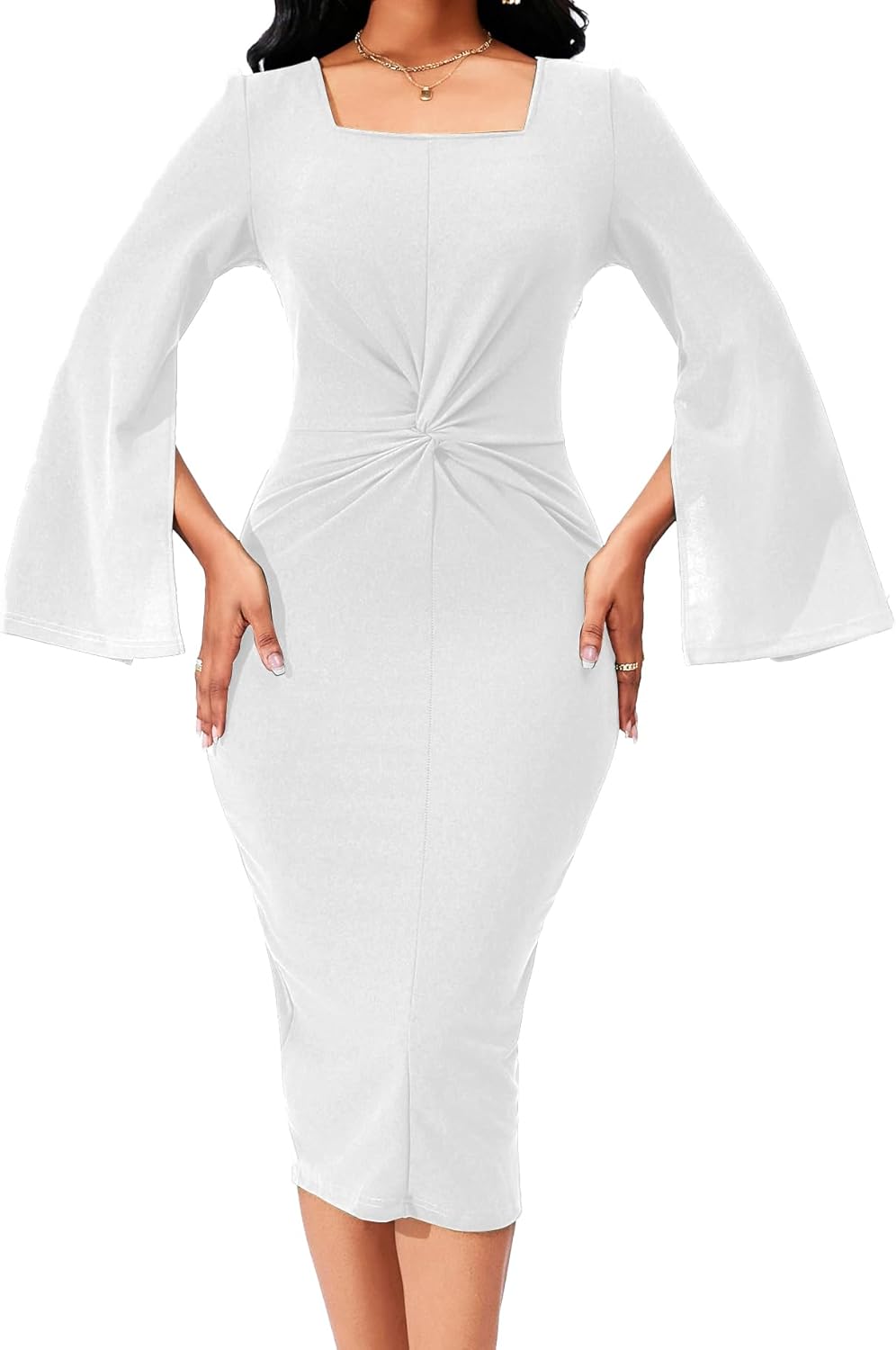 Women’s Ruffle Sleeve Business Dress