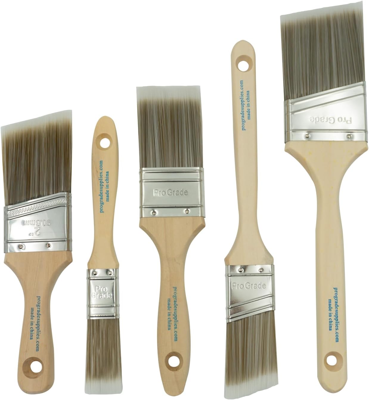 Pro Grade Paint Brushes 5-Piece Paint Brush Set