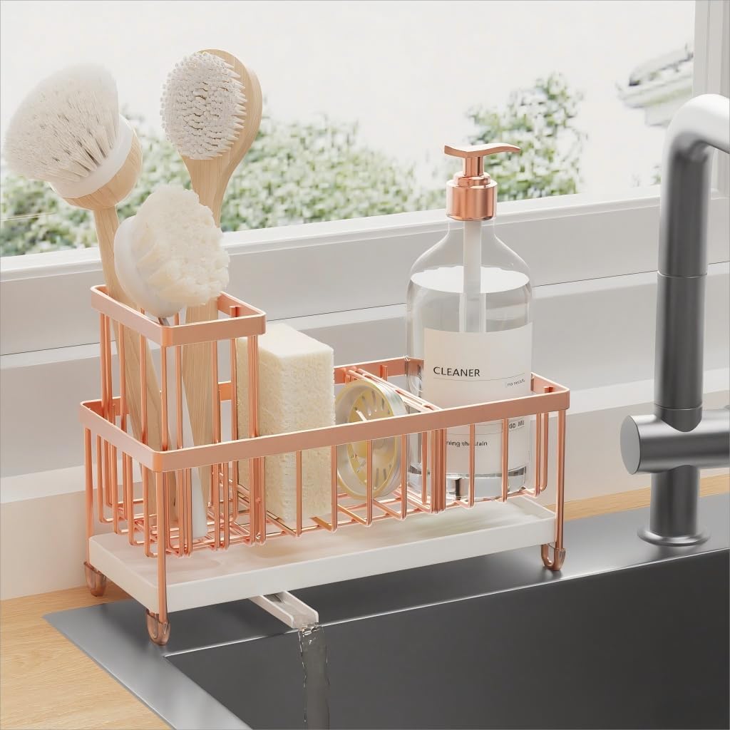 Cisily Stainless Steel Sponge & Brush Holder