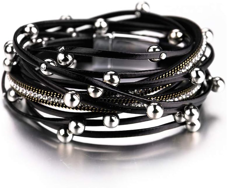 Fesciory Boho Leather Wrap Bracelet Women