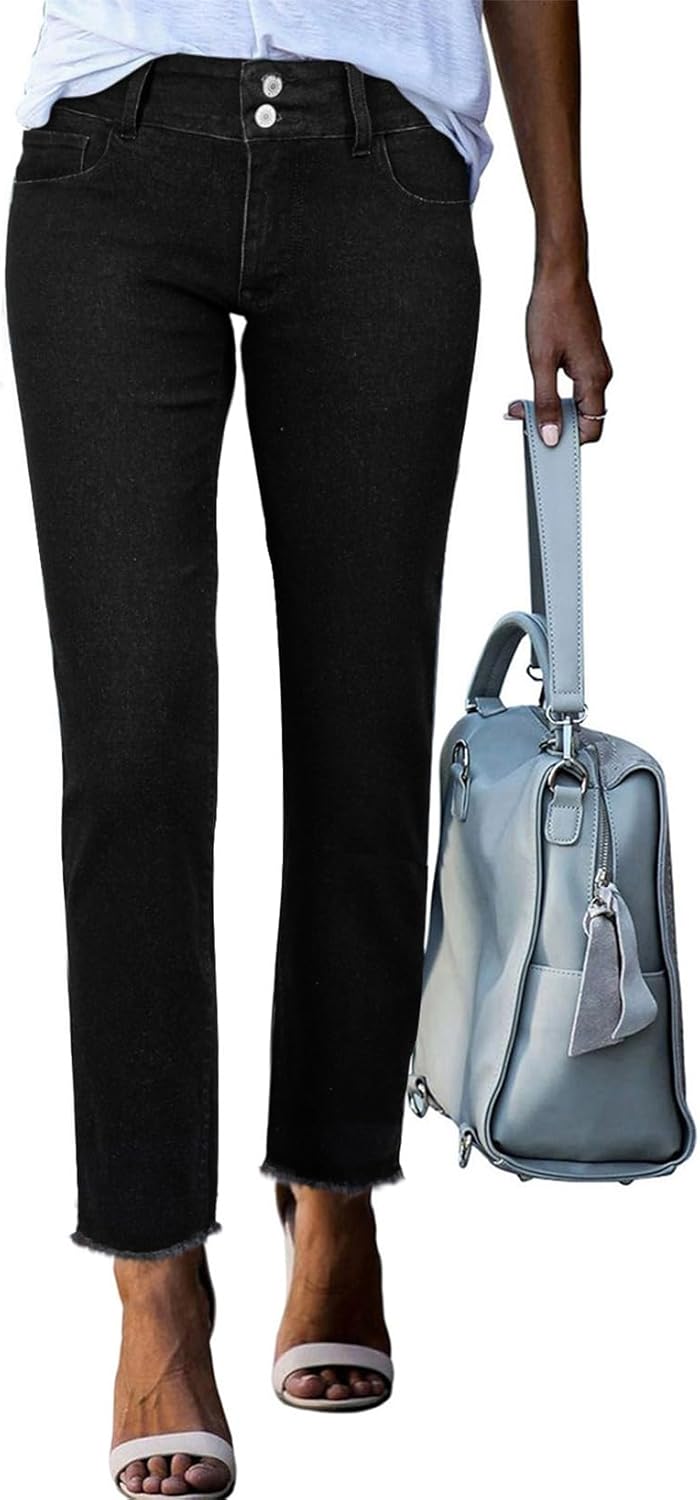 Sidefeel Women's High Waisted Jeans Strechy Fashion