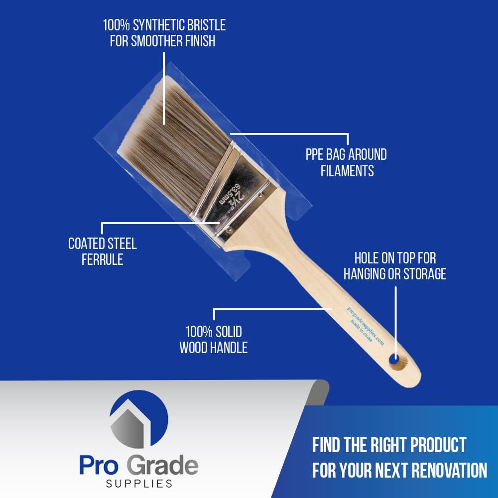 Pro Grade Paint Brushes 5-Piece Paint Brush Set