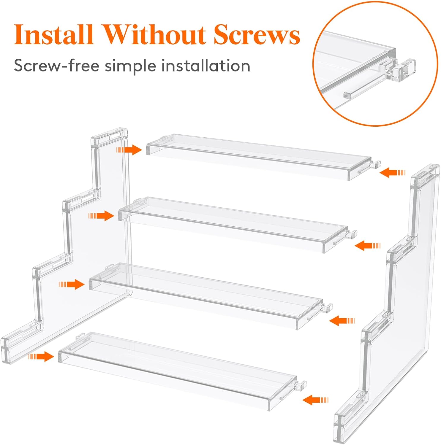 Lifewit 4 Tier Clear Display Riser Stand