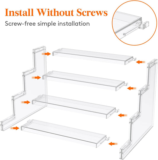 Lifewit 4 Tier Clear Display Riser Stand