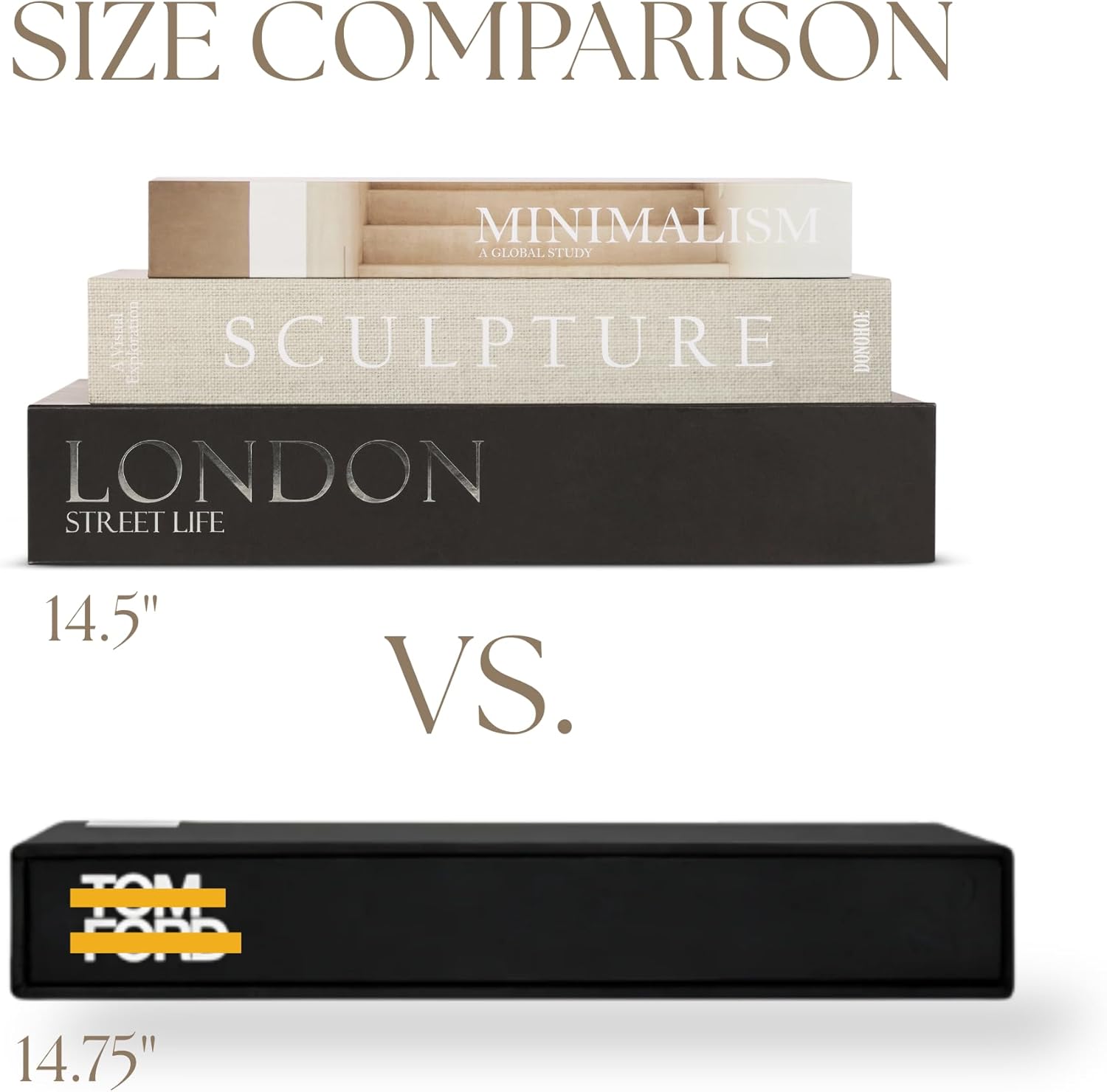 Set of 3 Oversized Decorative Coffee Table Books