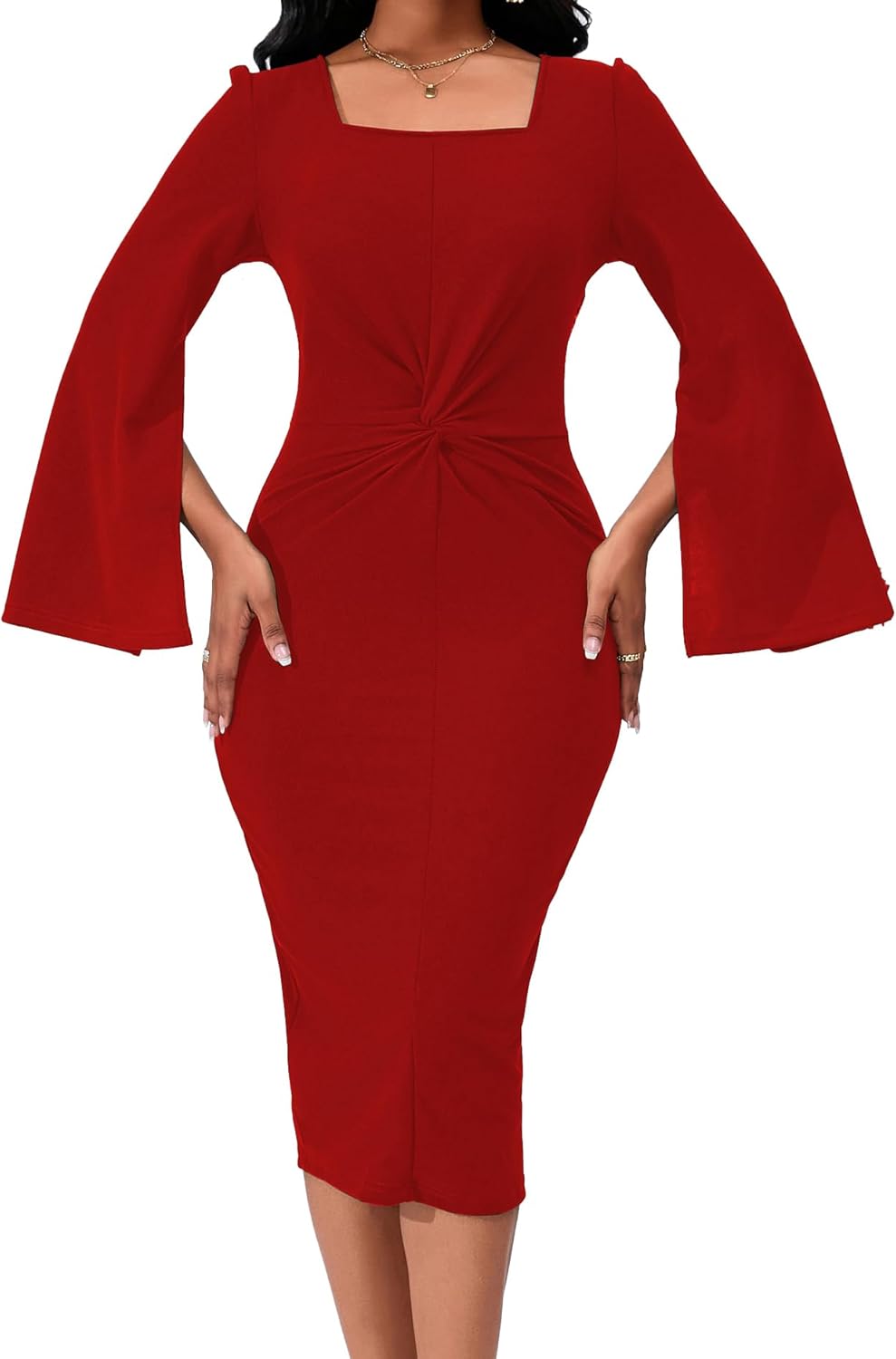 Women’s Ruffle Sleeve Business Dress