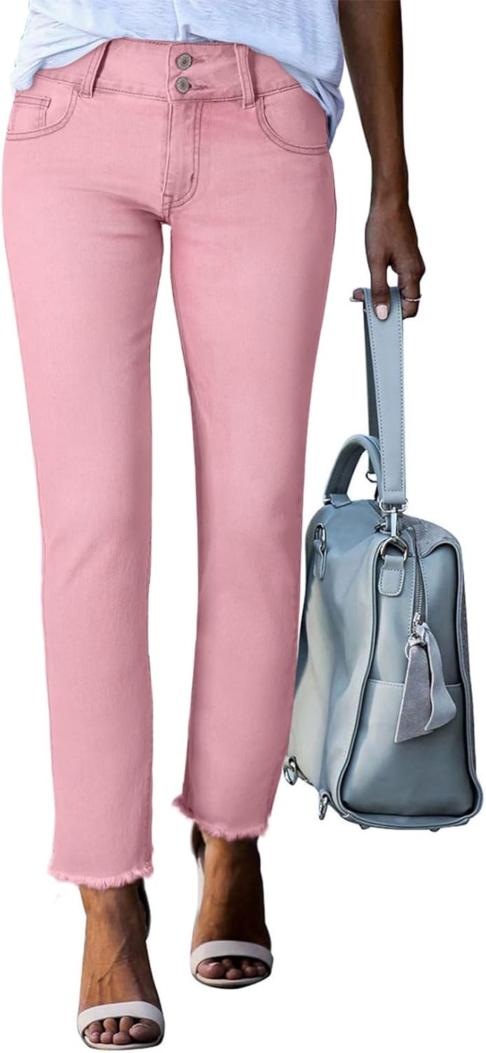 Sidefeel Women's High Waisted Jeans Strechy Fashion