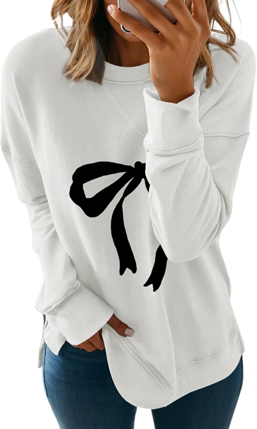 Casual Soft Long Sleeve Sweatshirt Women