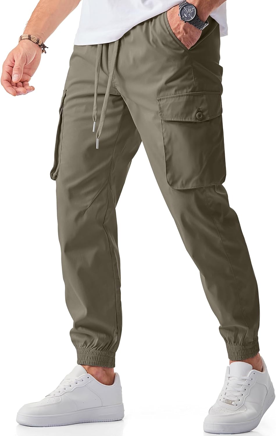 JMIERR Men's Casual Cargo Joggers Pants