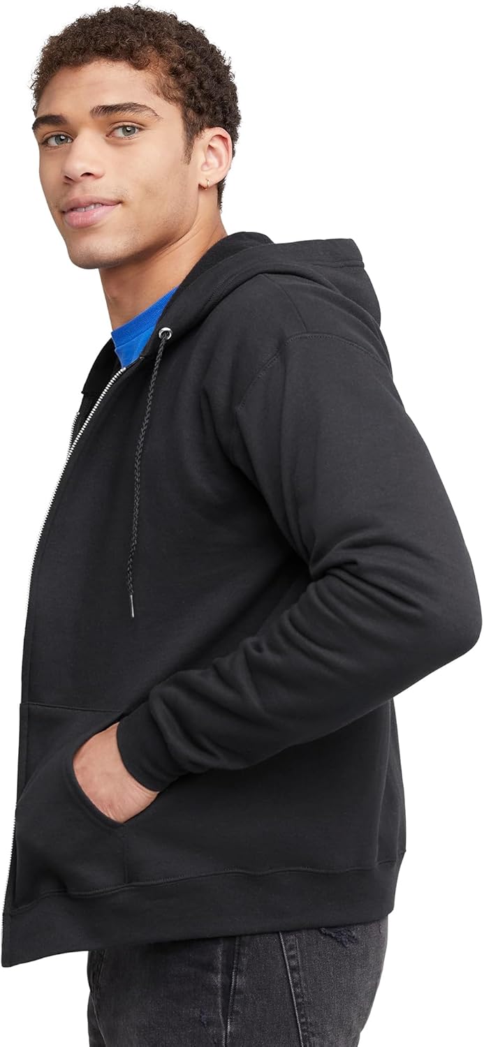 Hanes, Ecosmart Fleece Full-zip Hoodie for Men, Hooded Sweatshirt