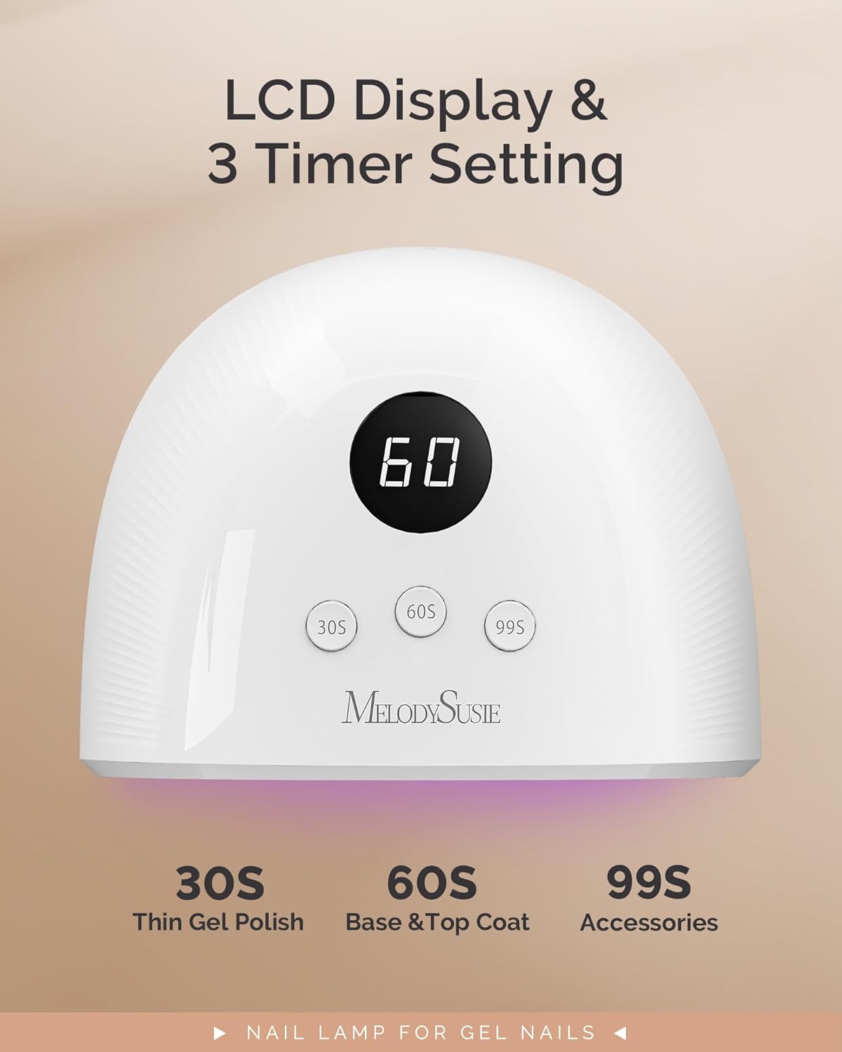 MelodySusie UV Nail Lamp LED Dryer with Timer