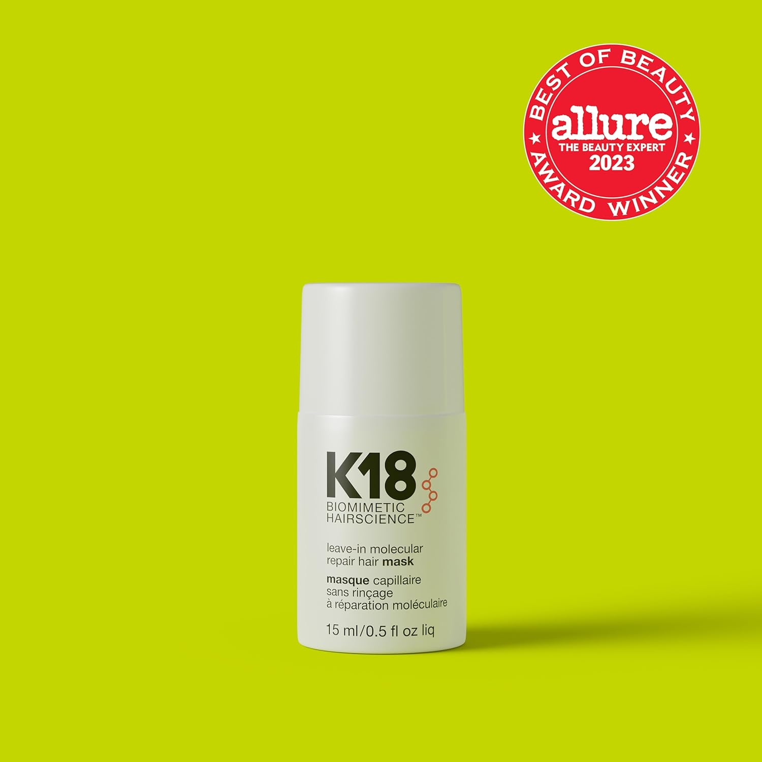 K18 Leave-In Molecular Hair Mask Repairs Dry or Damaged Hair