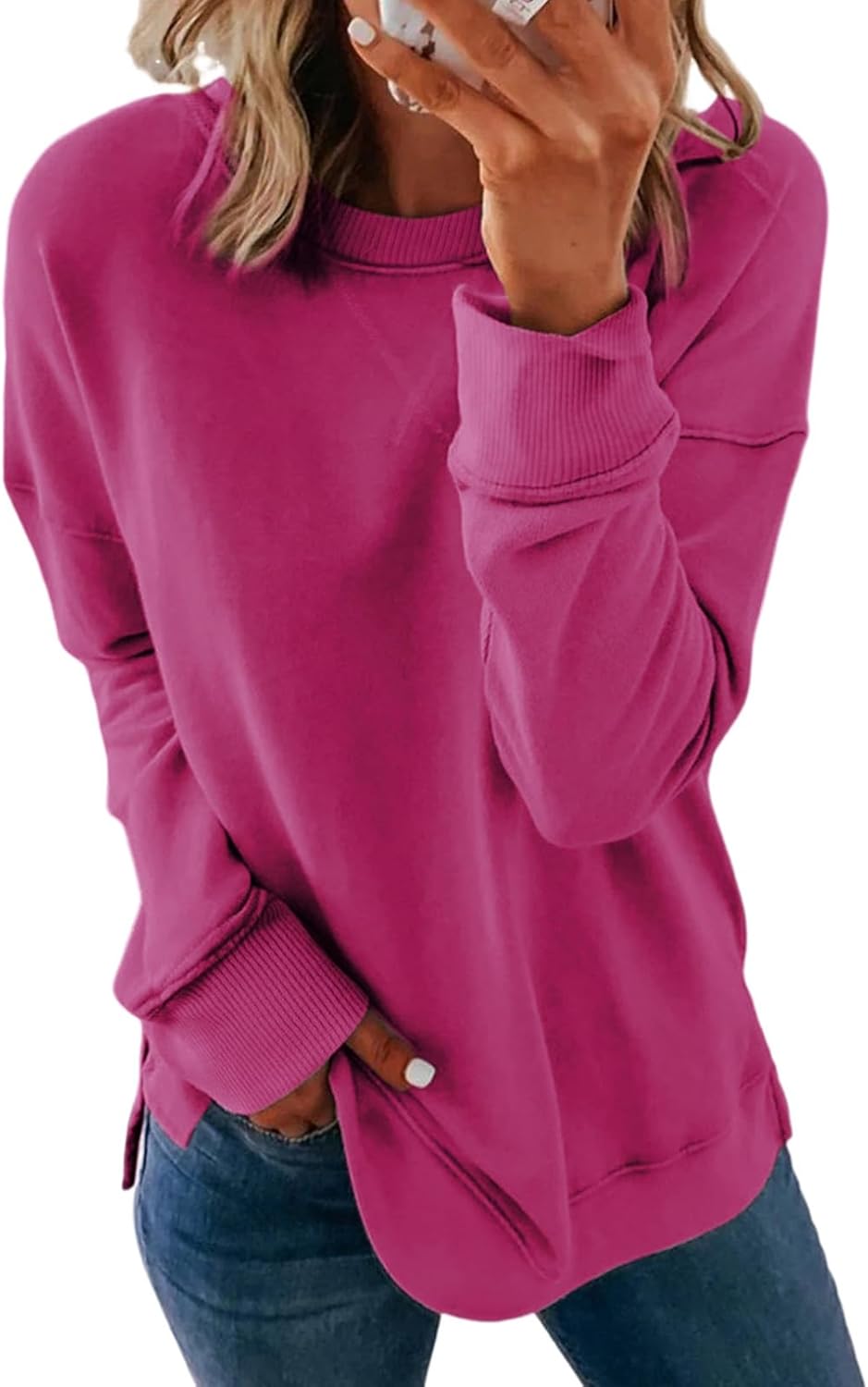 Casual Soft Long Sleeve Sweatshirt Women