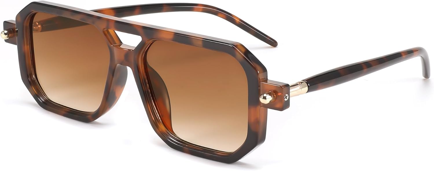 Vintage Flat Aviator Sunglasses for Women Men