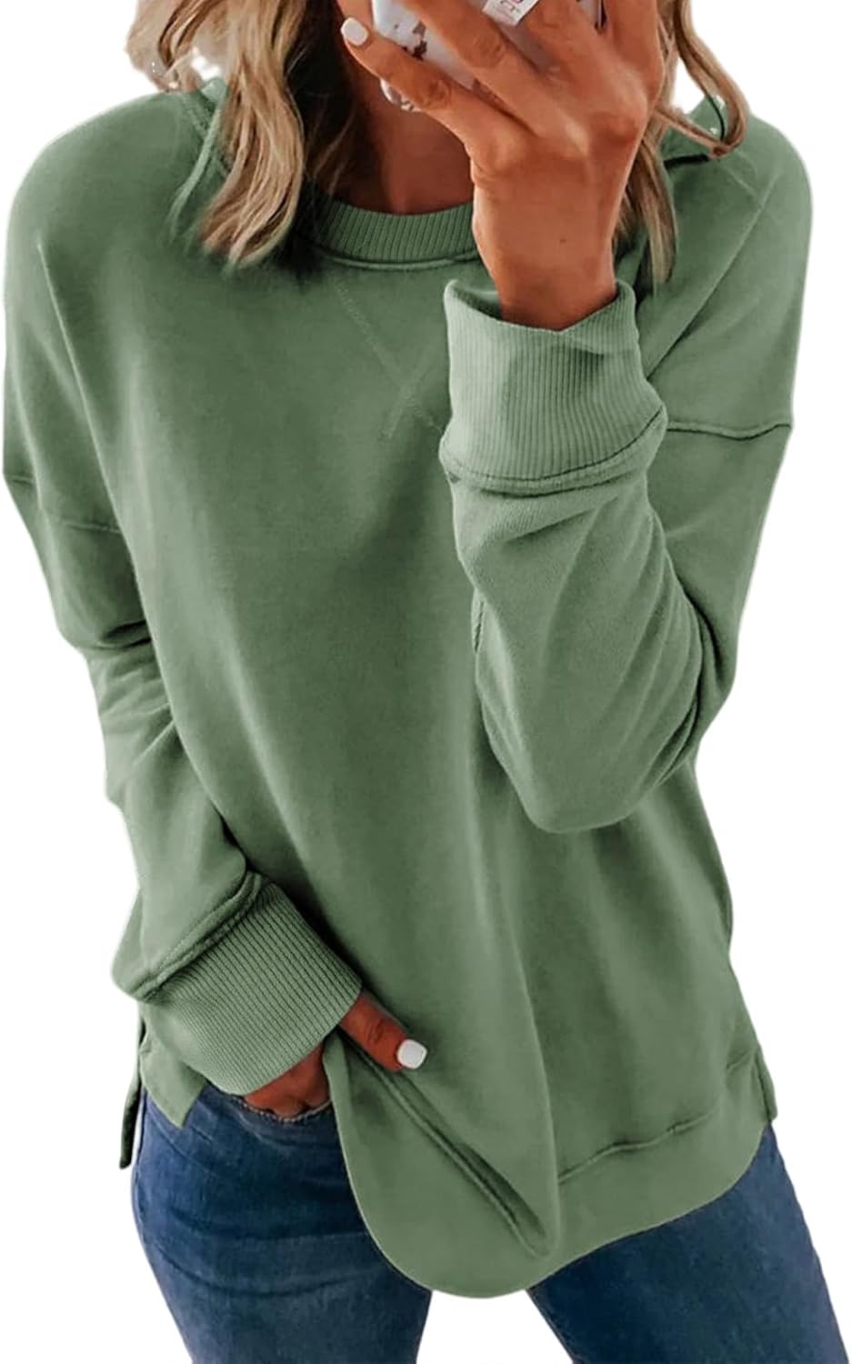 Casual Soft Long Sleeve Sweatshirt Women