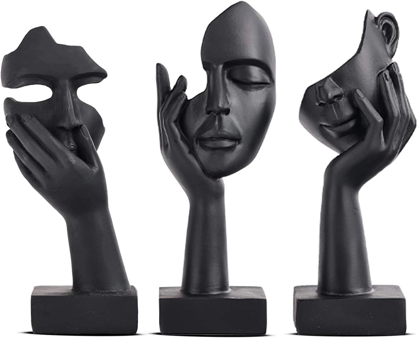 3 Pcs Thinker Small Statue Set Home Decor