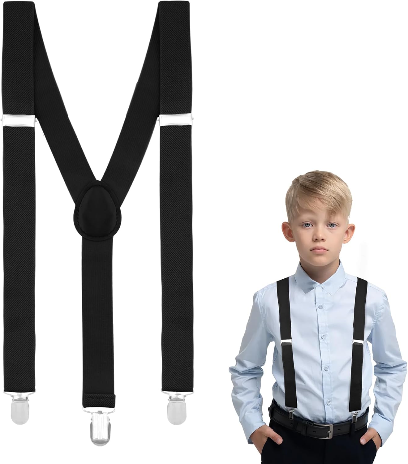 Suspenders for Boys and Girls,Elastic Y-Back Design