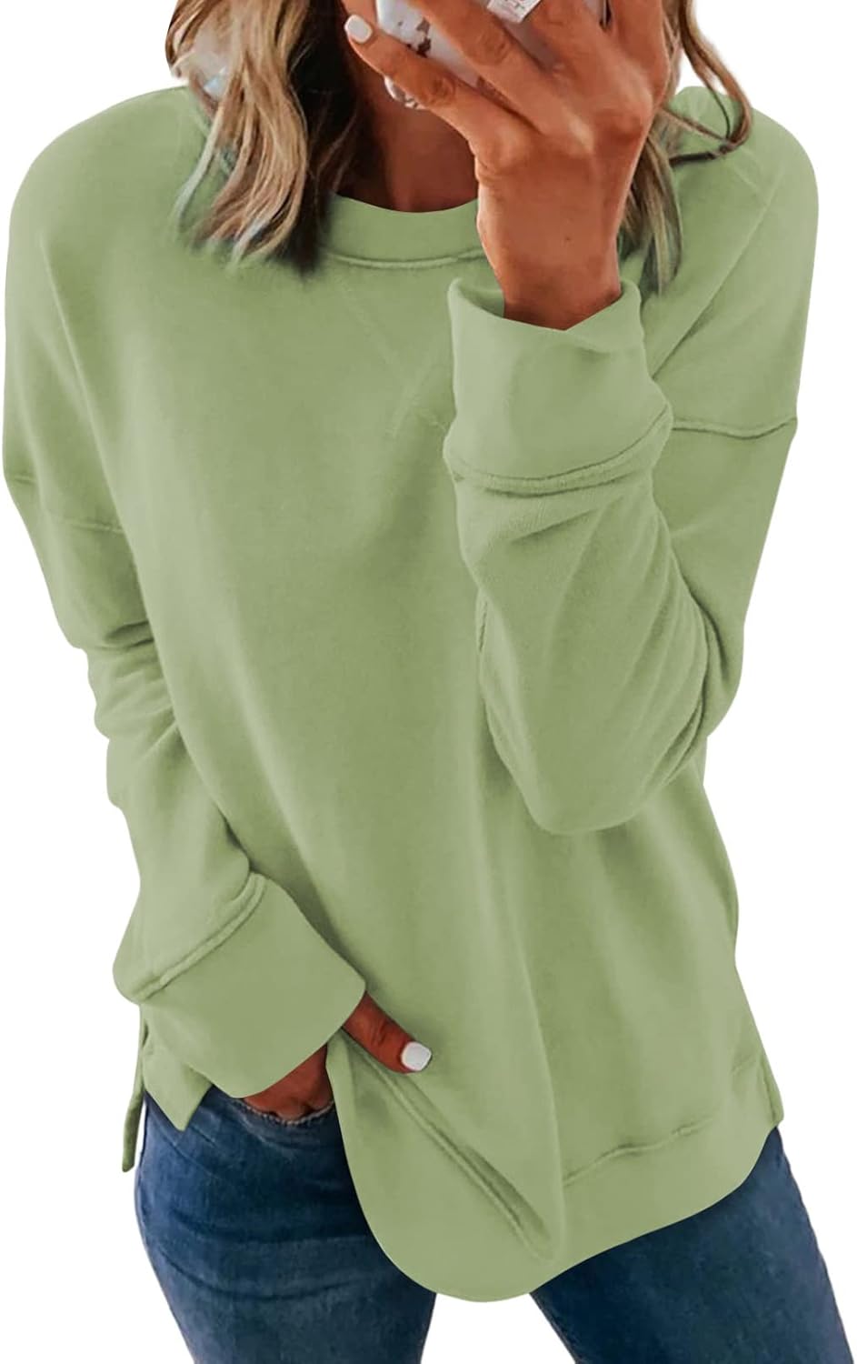 Casual Soft Long Sleeve Sweatshirt Women